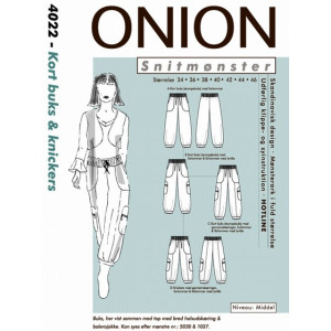 ONION Schnittmuster 4022 Kurze Hose & Knickerbocker Gr. 34-46 von ONION