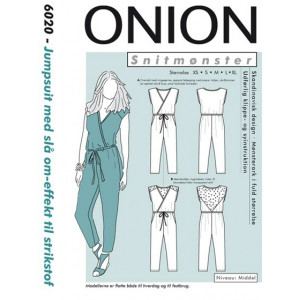 ONION Schnittmuster 6020 Jumpsuit mit Wickeleffekt Größe. XS-XL von ONION