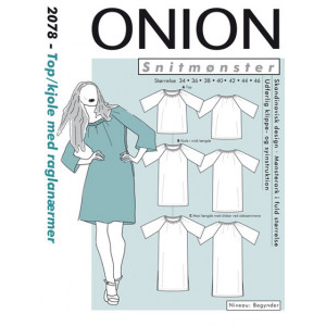 ONION Nähmuster 2078 Raglanärmel Oberteil/Kleid Größe 34-46 von ONION