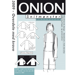 ONION Nähmuster 5009 Oberteil mit Kragen Größe 34-46 von ONION