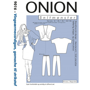 ONION Nähmuster Plus 9016 Fledermausflügel-Ärmel Strickjacke & Legging von ONION