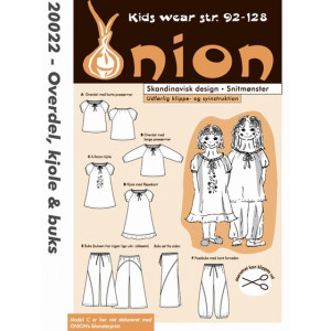 ONION Schnittmuster Kids 20022 Oberteil, Kleid & Hose Gr. 92-128/2-8 J von ONION