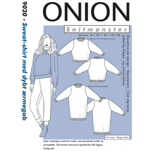 ONION Schnittmuster Plus 9020 Sweat-Shirt mit tiefem Ärmelansatz Gr. X von ONION