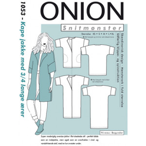 ONION Schnittmuster 1053 Cape Jacke mit 3/4 langen Ärmeln Größe XS-XL von ONION