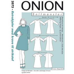 ONION Schnittmuster 2075 Retro-Kleider mit Kragen Größe. XS-XL von ONION