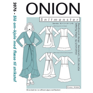 ONION Schnittmuster 2076 Wickelkleid mit Rüsche Größe. XS-XL von ONION