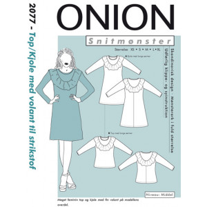 ONION Schnittmuster 2077 Oberteil/Kleid mit Volant Größe. XS-XL von ONION