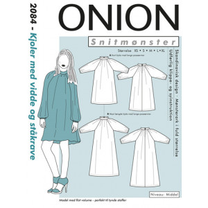 ONION Schnittmuster 2084 Kleider mit Weite & Stehkragen Gr. XS-XL von ONION