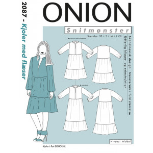 ONION Schnittmuster 2087 Kleid mit Rüschen Größen XS-XL von ONION