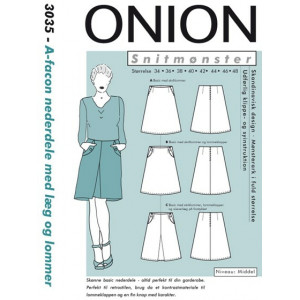 ONION Schnittmuster 3035 A-Facon Rock mit Falten und Taschen Größe 34- von ONION