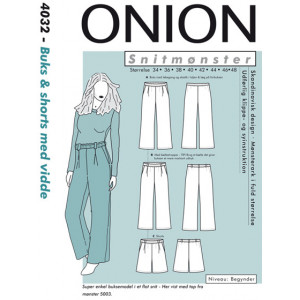 ONION Schnittmuster 4032 Hose & Shorts mit Weite Gr. 34-48 von ONION