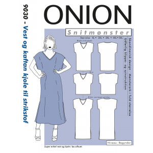ONION Schnittmuster 9030 Plus Vest & Kaftan Kleid für Strickwaren von ONION