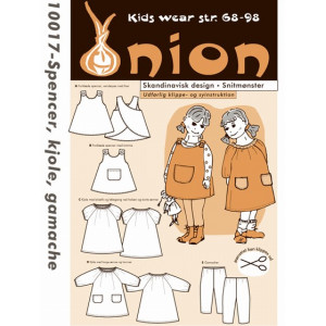 ONION Schnittmuster Kids 10017 Trägerkleid, Kleid & Leggings Gr. 68-98 von ONION