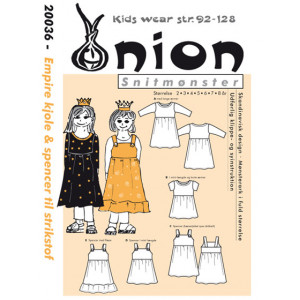 ONION Schnittmuster Kids 20036 Empirekleid & Trägerkleid Gr. 92-128/2- von ONION