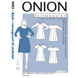 ONION Schnittmuster Plus 9005 Kleid im Corsagenschnitt Größe. XL-5XL von ONION