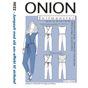 ONION Schnittmuster Plus 9022 Jumpsuit mit Wickeleffekt Größe: XL-5XL von ONION