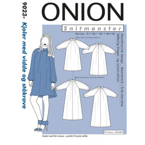 ONION Schnittmuster Plus 9023 Kleider mit Weite und Stehkragen Gr. XL- von ONION