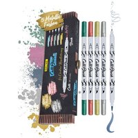 ONLINE 19089 Calli.Brush Pens 5er Set Metallic in Bamboo Case von ONLINE