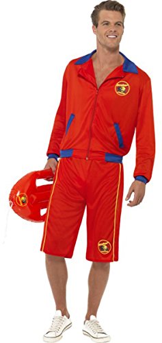 Film & TV Baywatch Strand Lizensiert Kostüm Herren Rettungsschwimmer Komplettes Kostüm - Multi, Large von ONLYuniform