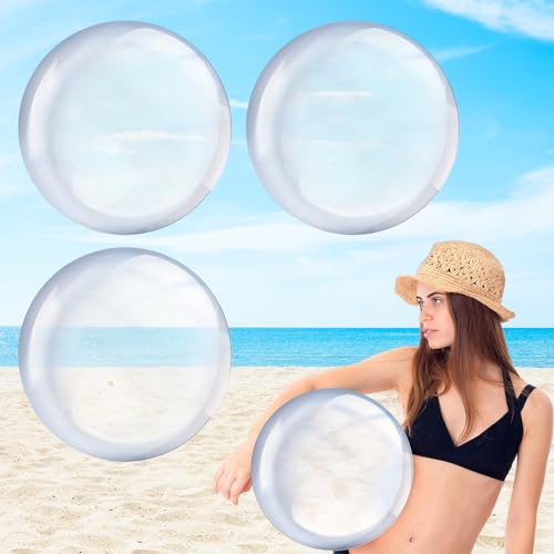 Wasserball Aufblasbar Transparent, 3 Stück 16-Zoll Aufblasbarer Ball, Schwimmball Transparente Wasserbälle, Beach Ball für Sommer Strand Schwimmbad im Freien Partyzubehör von ONRAGT