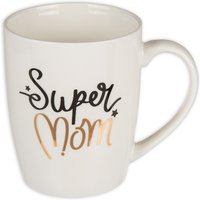 Kaffee- und Teebecher "Super Mom", 10,5cm x Ø 8,5cm von OOTB