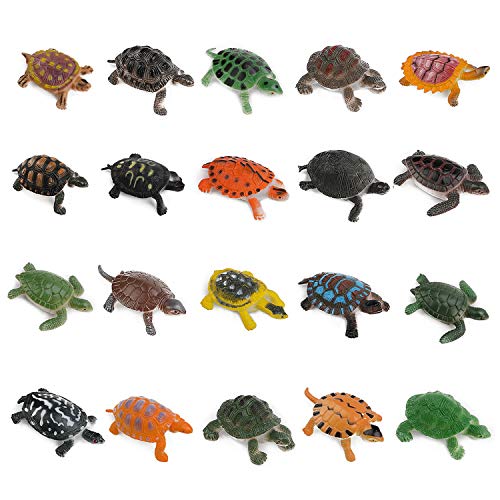 OOTSR 20 stücke Schildkröten Figurines, Ozean Tier Kleine Schildkröte Realistische Kunststoff Schildkröten für Party Favor/Haustier Schildkröte/Badewanne/Pädagogisches/Geschenk von OOTSR