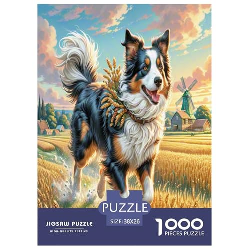 Der Border Collie Puzzle 1000 Teile Schwer Puzzle Spielzeug Lernspiel Impossible Herausforderungsspielzeug Für Erwachsene Und Kinder in Bewährter 38x26cm/1000pcs Der Border Collie Puzzle 1000 Teile Schwer Puzzle Spielzeug Lernspiel Impossible Herausforderungsspielzeug Für Erwachsene Und Kinder in Bewährter 38x26cm/1000pcs von OPANZYYDE