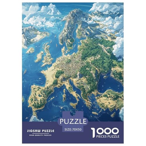 Europäische Karte Puzzles 1000 Teile Schwer Puzzle Spielzeug Lernspiel Impossible Herausforderung Spielzeug Für Erwachsene Und Kinder in Bewährter 70x50cm/1000pcs Europäische Karte Puzzles 1000 Teile Schwer Puzzle Spielzeug Lernspiel Impossible Herausforderung Spielzeug Für Erwachsene Und Kinder in Bewährter 70x50cm/1000pcs von OPANZYYDE