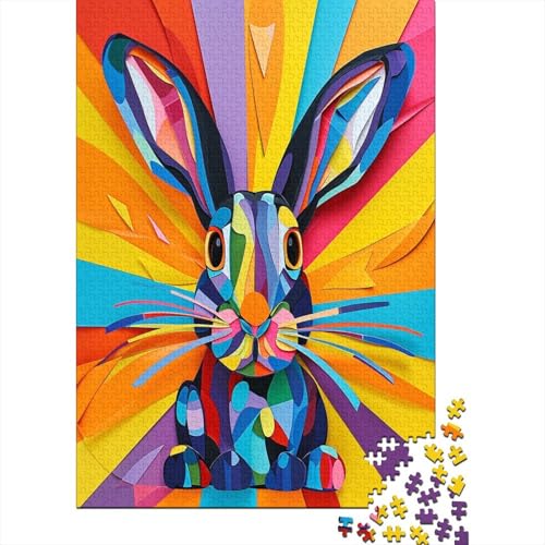 Kaninchen Puzzle 1000 Teile Erwachsene Puzzles Für Erwachsene Klassische Puzzles 1000 Teile Erwachsene Puzzlespiel Schwer Pädagogisches Spielzeug Erwachsene Kinder Puzzel 1000pcs (75x50cm) von OPANZYYDE