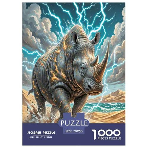 Schwarze Nashörner Puzzles 1000 Teile Schwer Puzzle Spielzeug Lernspiel Impossible Herausforderung Spielzeug Für Erwachsene Kinder 70x50cm/1000pcs Schwarze Nashörner Puzzles 1000 Teile Schwer Puzzle Spielzeug Lernspiel Impossible Herausforderung Spielzeug Für Erwachsene Kinder 70x50cm/1000pcs von OPANZYYDE