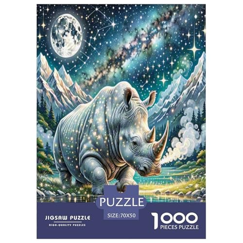Weiße Nashörner Puzzles 1000 Teile Schwer Puzzle Spielzeug Pädagogisches Spiel Impossible Herausforderungsspielzeug Für Erwachsene Und Kinder Ab 14 Jahren 70x50cm/1000pcs Weiße Nashörner Puzzles 1000 Teile Schwer Puzzle Spielzeug Pädagogisches Spiel Impossible Herausforderungsspielzeug Für Erwachsene Und Kinder Ab 14 Jahren 70x50cm/1000pcs von OPANZYYDE