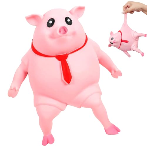 Schweine Quetschspielzeug, Kreatives Dekompressions Piggy, Squishy Squeeze Spielzeug, Stressspielzeug Schwein, Pig Fidget Toy, Stressbälle, Anti Stress Spielzeug für Erwachsene und Kinder von OPEIXSAYKOC