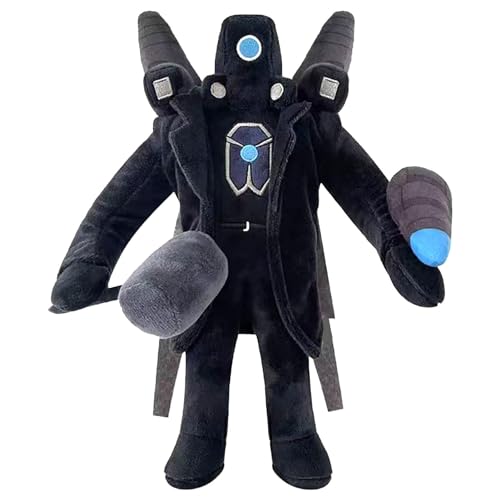 25 cm Titan Cameraman, Cameraman Plush, Titan Cameraman Plush, Sweet Cuddle Cotton Stuffed Toy, Garnelen Weiche Gefüllte Tier, Geschenke für Freunde Kinder,Schlafzimmer Dekoration (Schwarz) von OPEIXSAYKOC