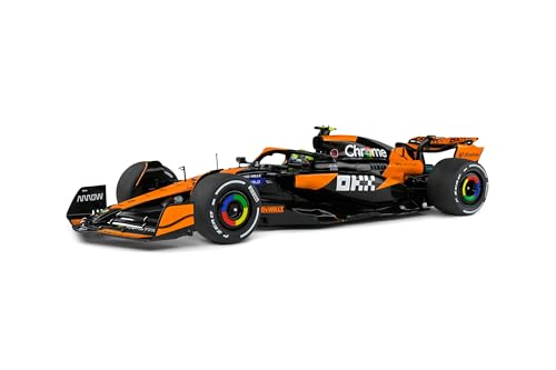 - Formel 1 Miniaturauto kompatibel mit MCLAREN F1 Team MCL38 ORANGE L.Norris Miami GP 2024 – 1:18 Solido 1814201 von OPO 10