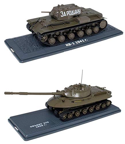 - Los mit 2 russischen Panzern 1/43: OBJEKT 279 + KV-1 Kliment VOROSILOV 1 - Militärisches Panzerfahrzeug (TA02 + TA03) von OPO 10