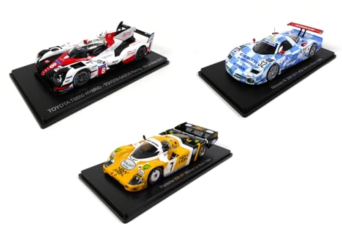 - Lot von 3 Autos 24h Le Mans Spark 1/43 Toyota TS050 2017 + Porsche 956 1984 + Nissan R390 GT1 1998 / LM01+03-05 von OPO 10