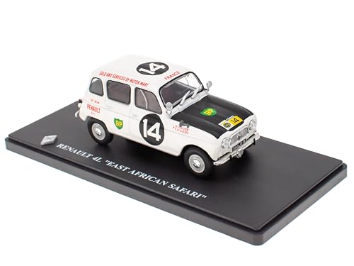 OPO 10 - Miniaturauto 1:43, kompatibel mit Renault 4L „East African Safari“ – Hachette IXO R4 4L – 4L074 von OPO 10