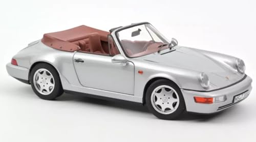 - Miniaturauto kompatibel mit Porsche 911 Carrera 2 Cabriolet 1990 Silber im Maßstab 1:18 Norev - 187330 von OPO 10