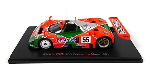 OPO 10 - 1/43 Auto Kompatibel mit Mazda 787B #55 Winner Le Mans 1991 - Weidler-Herbert-Gachot - Spark 1/43 für Hachette Japan 02 von OPO 10