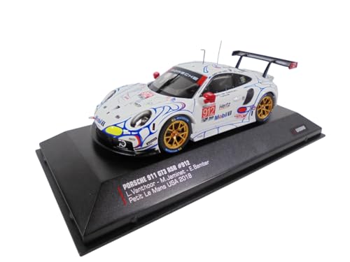 OPO 10 - 1:43 Druckguss-Modellauto, kompatibel mit Porsche 911 (991) RSR #912 2. GTLM-Klasse Petit Le Mans 2018 Porsche GT Team Ixo 43049 von OPO 10