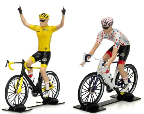 OPO 10 - Lot von 2 Radfahrer-Läufer-Figuren der Tour de France 2023 – kompatibel mit SOLIDO 1/18 – TDF1-2 von OPO 10