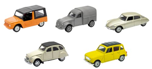 OPO 10 - Lot von 5 Miniaturautos 3 Zoll: Renault Citroen R4 2CV DS MEHARI - WEL06 von OPO 10