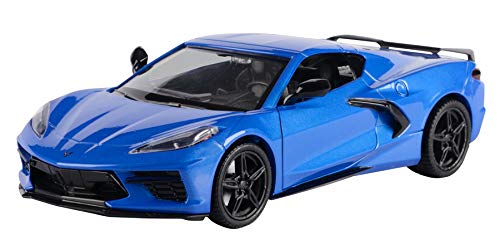 OPO 10 - Miniaturauto im Maßstab 1:24, kompatibel mit der blauen Corvette C8 2020 – Motormax 79360 von OPO 10