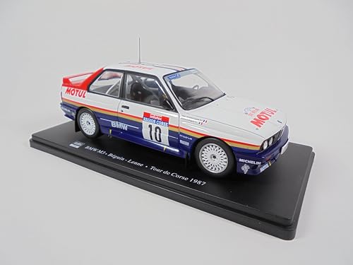 OPO 10 - Modellauto im Maßstab 1/24, kompatibel mit BMW M3 E30, Beguin/Lenne, Sieger der Rallye Tour de Corse 1987 – RVQ53 von OPO 10