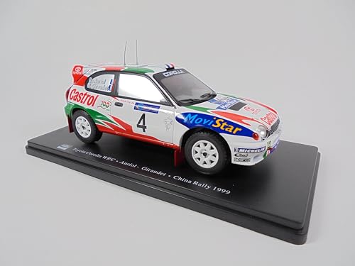 OPO 10 - Modellauto im Maßstab 1/24, kompatibel mit Toyota Corolla WRC Auriol/Giraudet China Rally 1999 – RVQ42 von OPO 10