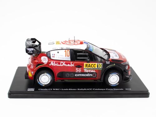 OPO 10 - Modellauto im Maßstab 1:24, kompatibel mit Citroen C3 WRC – Loeb-Elena – Rally RACC Catalunya-Costa Daurada 2018 – WRC502 von OPO 10