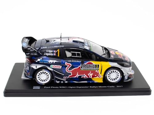 OPO 10 - Modellauto im Maßstab 1:24, kompatibel mit Ford Fiesta WRC – Ogier-Ingrassia – Rallye Monte-Carlo 2017 – WRC501 von OPO 10