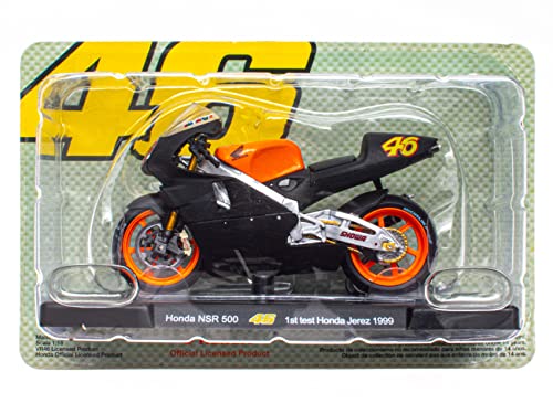 OPO 10 - Motorrad 1/18 von "The Doctor Valentino Rossi #46, Reproduktion kompatibel mit Honda NSR 500-1. Test Honda Jerez 1999 - VR029 von OPO 10