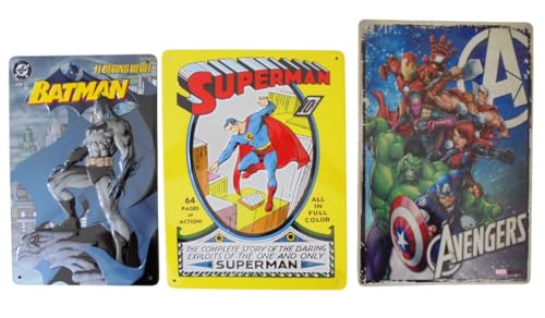 OPO 10 - Set mit 3 dekorativen Tellern Marvel Avengers + Batman + Superman DC Comics OPO 10 - Set mit 3 dekorativen Tellern Marvel Avengers + Batman + Superman DC Comics von OPO 10