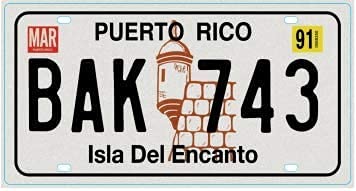 OPO 10 - USA-KFZ-KENNZEICHEN - Metallreplik: Puerto RICO (N51) von OPO 10